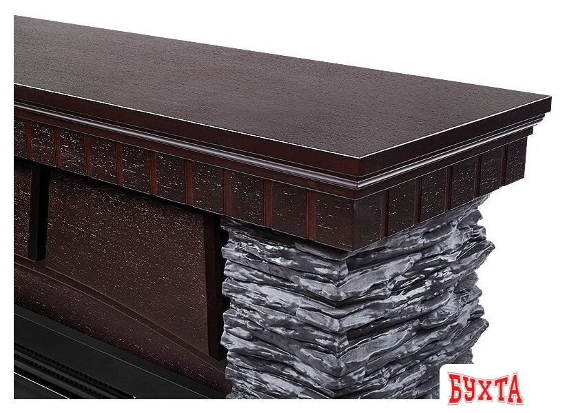 Портал Firelight Porto 30 (камень черный/шпон венге) 3