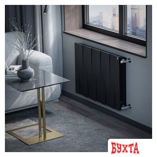 Биметаллический радиатор Royal Thermo PianoForte 500 Черный - 10 секций 5