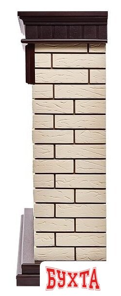 Портал Firelight Bricks Classic (камень бежевый/шпон темный дуб) 3