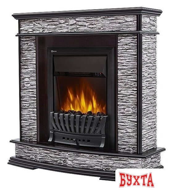 Портал Firelight Scala Classic (камень сланец скалистый серый/шпон венге) 2