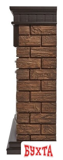Портал Firelight Bricks Wood 30 (камень темный, шпон венге) 3