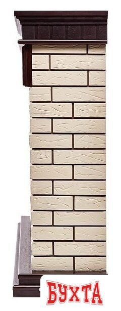 Портал Firelight Bricks 30 (камень бежевый/шпон темный дуб) 3