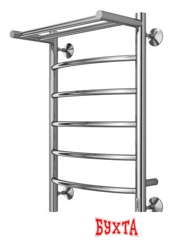 Полотенцесушитель TERMINUS Классик П6 400x650 с полкой нп электро (хром) 2