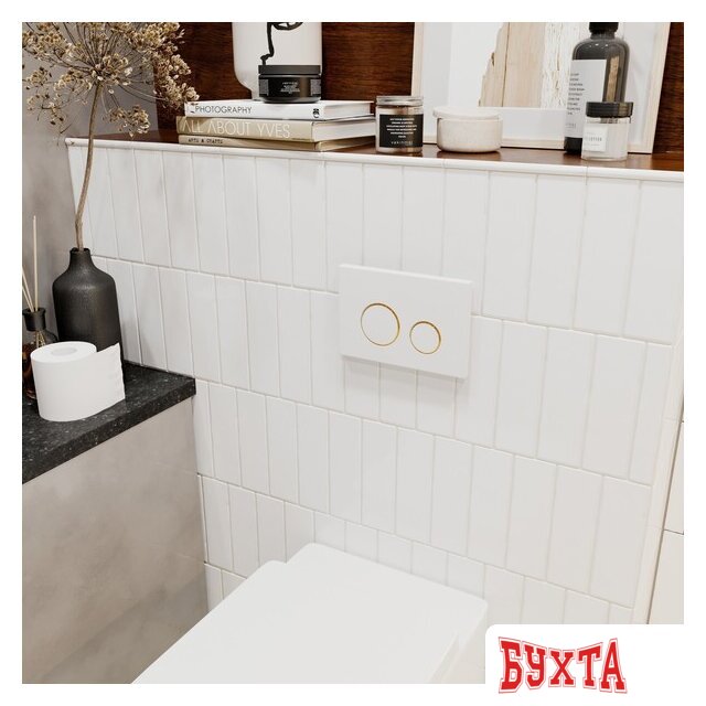 Инсталляция для унитаза Lavinia Boho Relfix 5 в 1 77020066 (белый/золотой глянец пластик) 3