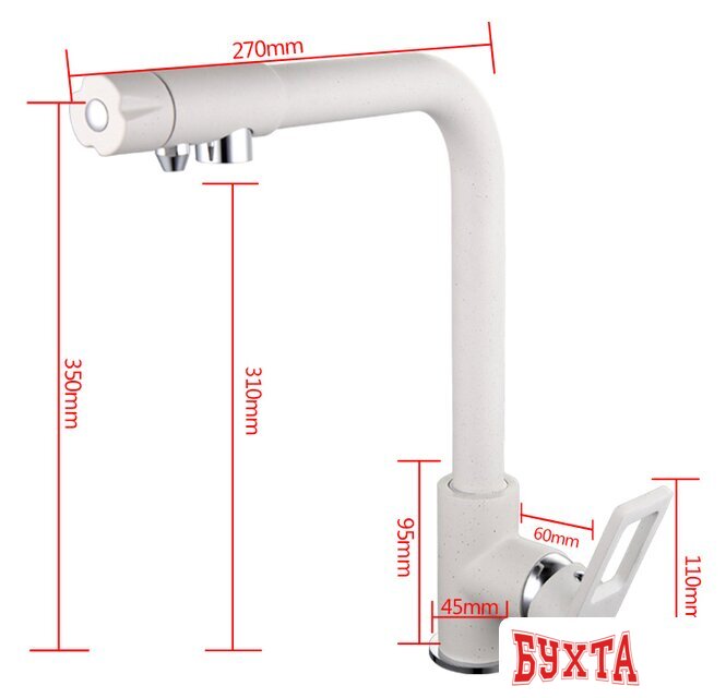 Смеситель FRAP H72 F4372-8 (серый) 5