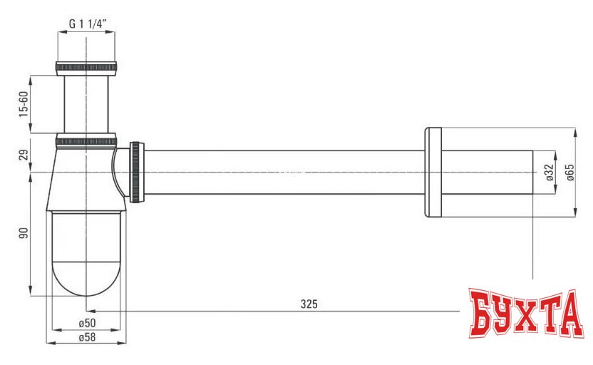 Сифон Deante NHC 031I 2