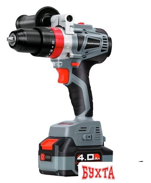 Ударная дрель-шуруповерт Profipower MKDHP-18V (с 2-мя АКБ, кейс)