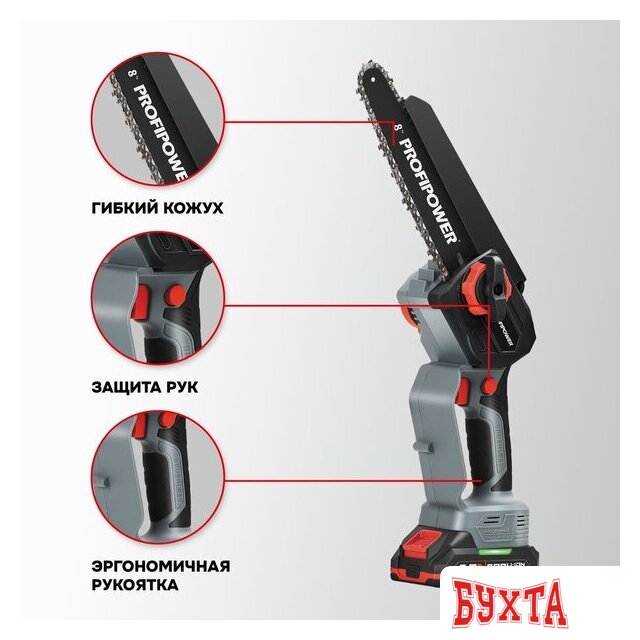 Наборы электроинструментов Profipower ProfiSet-2G20 E0217 (цепная пила, секатор, 2 АКБ) 3