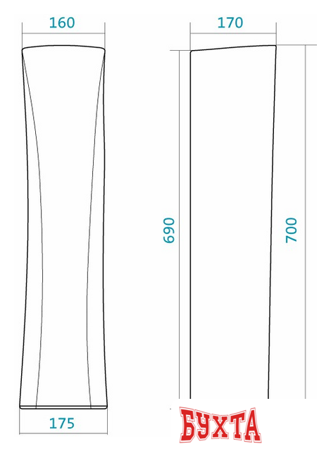 Пьедестал для умывальника Santek Бриз WH110595 2