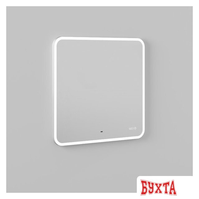 Мебель для ванных комнат Briz Зеркало Софи 80*80 с подсветкой и часами