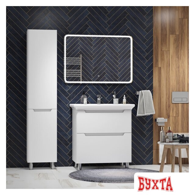 Мебель для ванных комнат Briz Зеркало Альби 90*70 с подсветкой 3