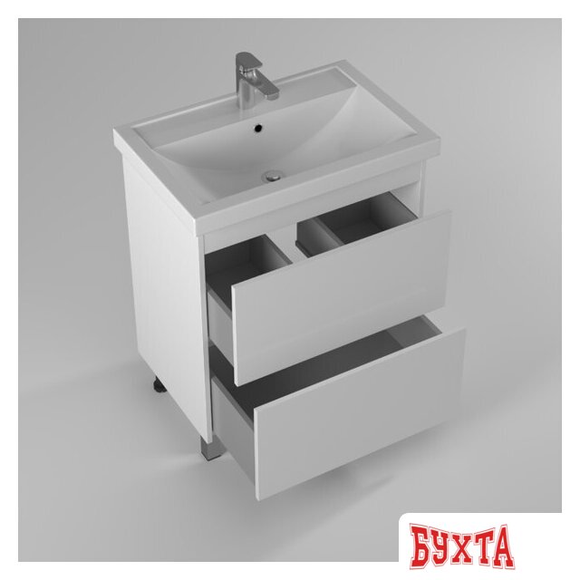 Мебель для ванных комнат Briz Тумба напольная Риччи 70 с умывальником Фостер 2