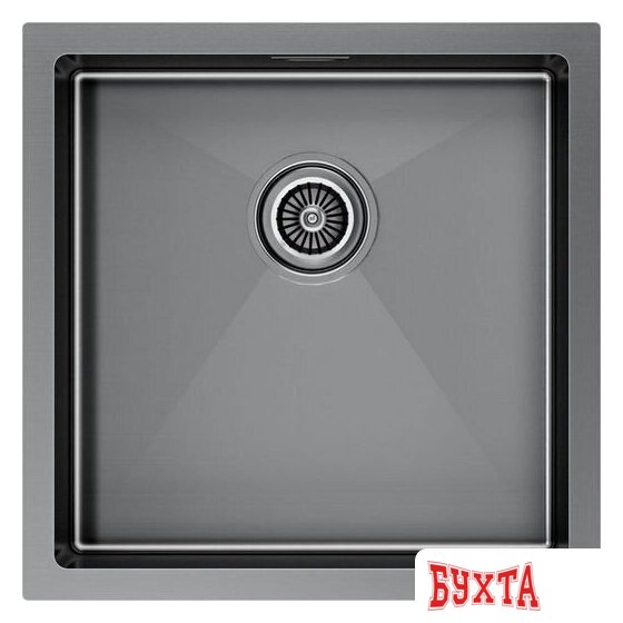 Кухонная мойка Paulmark Gerberg 44 UNI PM254444-GM (черный/вороненая сталь)