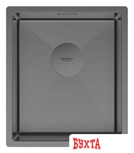 Кухонная мойка Paulmark Next 38 UNI PM213844-GM (черный/вороненая сталь)