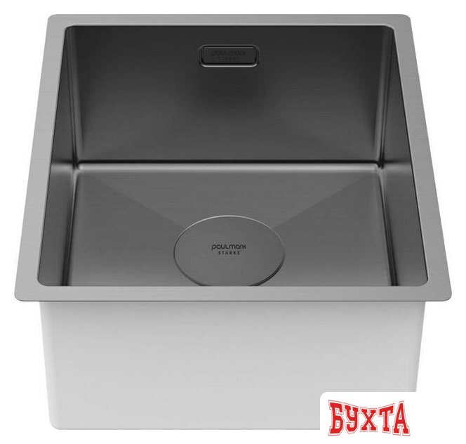 Кухонная мойка Paulmark Next 38 UNI PM213844-GM (черный/вороненая сталь) 2
