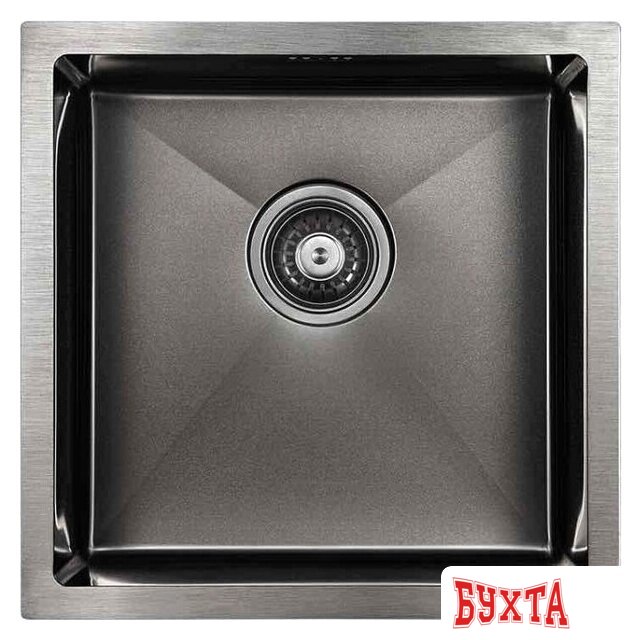 Кухонная мойка Paulmark Next 44 Uni PM214444-GM (черный/вороненая сталь)