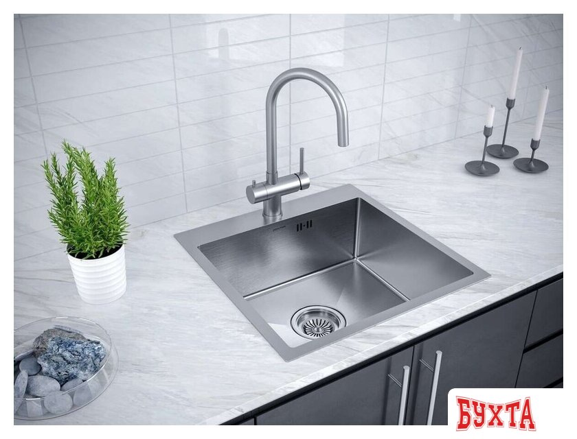 Кухонная мойка Paulmark Kroner 59 PM215951-BS 3