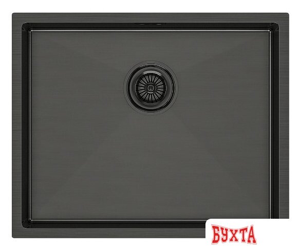 Кухонная мойка Paulmark Next 54 Uni PM215444-GM (черный/вороненая сталь)