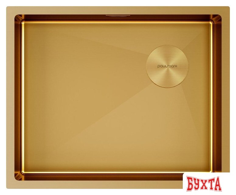 Кухонная мойка Paulmark NEXT-SKEW 54 UNI PM885444-BG (золото/брашированное золото)