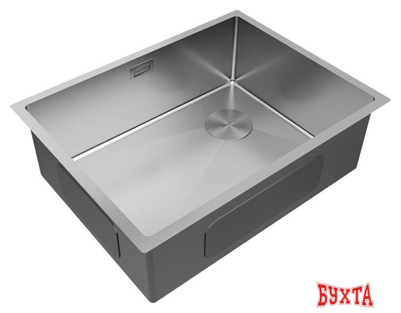 Кухонная мойка Paulmark NEXT-SKEW 58 Uni PM885844-BS (стальной/брашированная сталь) 2