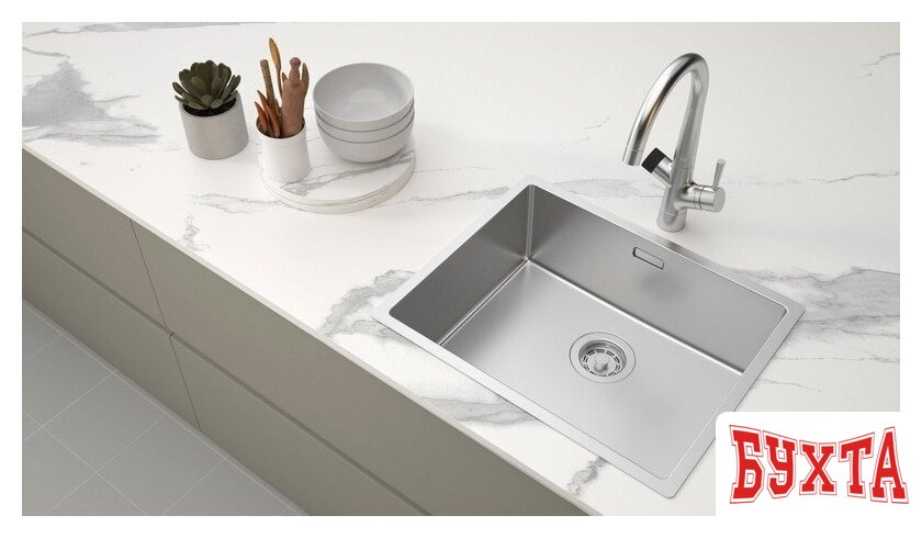Кухонная мойка Paulmark Lassan 54 Uni LA54-BS 3