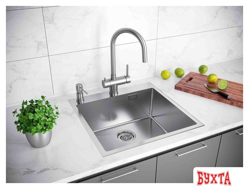 Кухонная мойка Paulmark Kroner Edge PM775151-BS 2