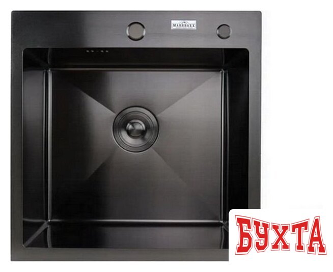 Кухонная мойка MARRBAXX B5050-R Decor (черный/графит)