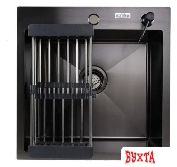 Кухонная мойка MARRBAXX B5050-R Decor (черный/графит) 2