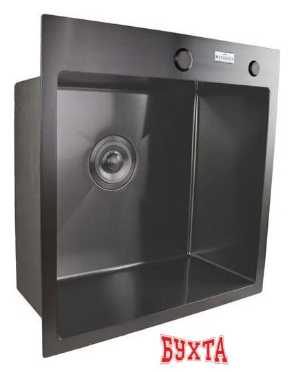 Кухонная мойка MARRBAXX B5050-R Decor (черный/графит) 3