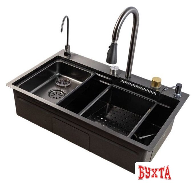 Кухонная мойка MARRBAXX B7546-R Decor B7546-DMR (графит/темно-серый)