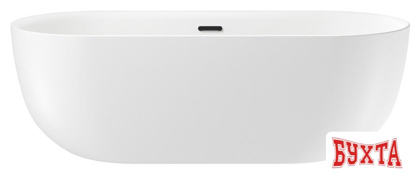 Ванна Wellsee Chic Riviera 170x76 236802003 (отдельностоящая ванна белый глянец, экран, ножки, сифон-автомат матовый черный)