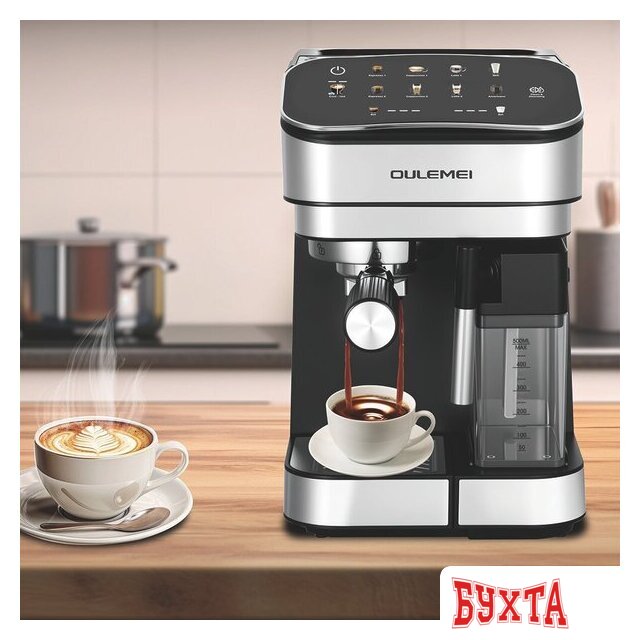 Рожковая кофеварка Oulemei OLM-KFB013 4