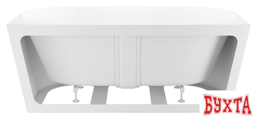 Ванна Wellsee Excellence Pro 140x70 28760103R (пристенная ванна белый глянец, экран, ножки, сифон-автомат матовый черный) 3